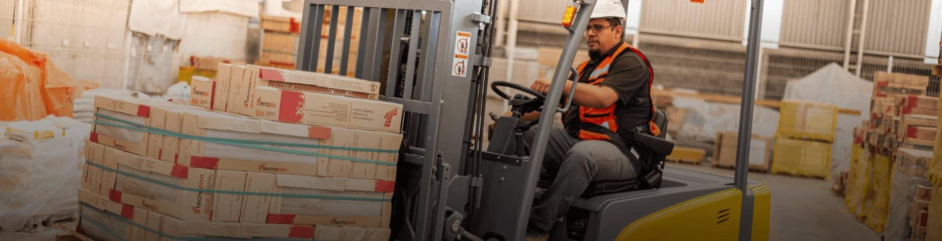 Operación con montacargas